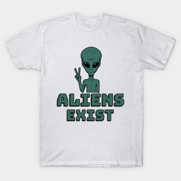 Aliens Exist T-Shirt by Carolina Cabreira